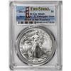 Image 1 : 2021-(S) Type 2 $1 American Silver Eagle Coin PCGS MS69 First Strike Emergency Issue
