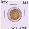Image 1 : 1882 $2 1/2 Liberty Head Quarter Eagle Gold Love Token Coin