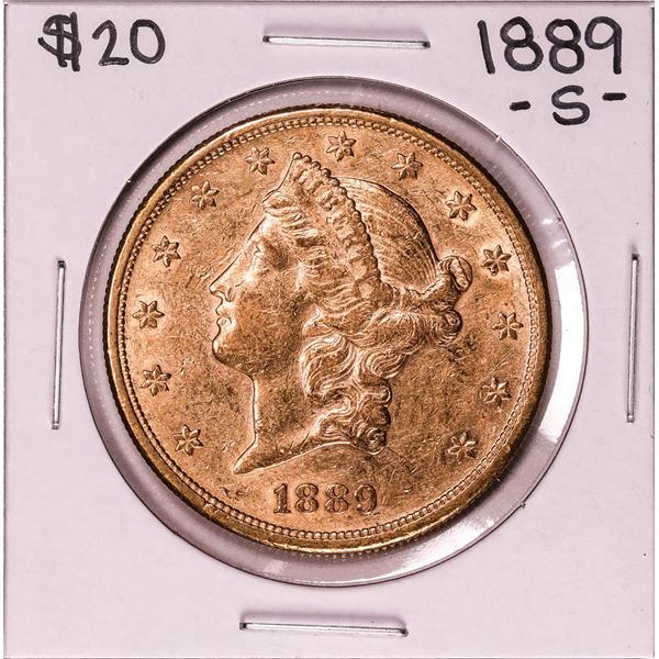 1889-S $20 Liberty Head Double Eagle Gold Coin