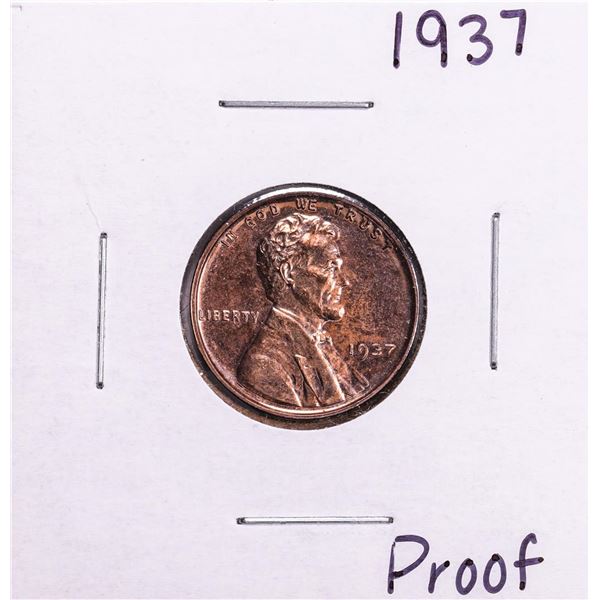 1937 Proof Lincoln Wheat Cent Coin