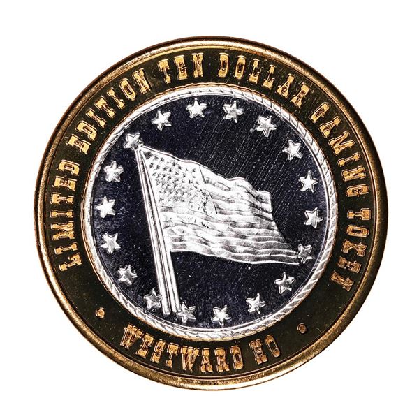 .999 Silver Westward Ho Casino Las Vegas $10 Casino Limited Edition Gaming Token