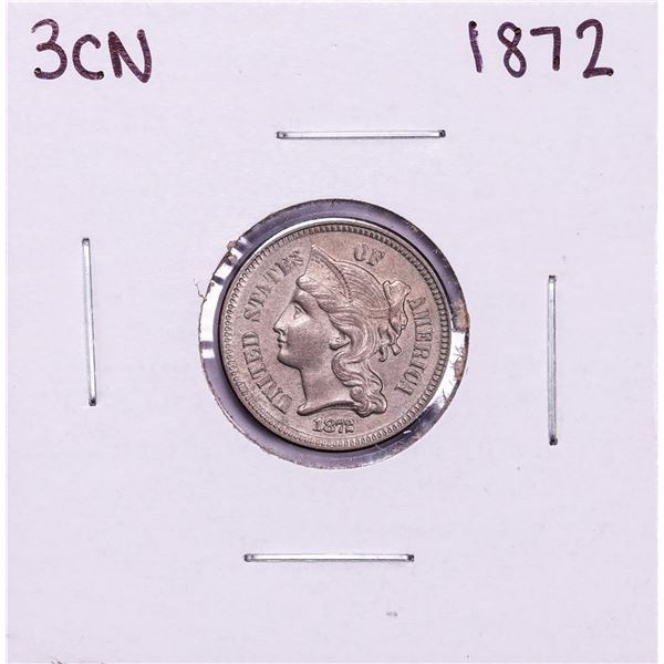 1872 Three Cent Nickel Coin