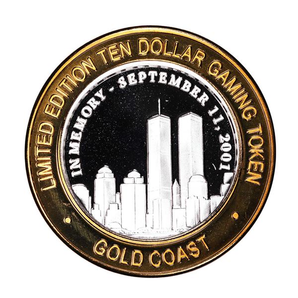 .999 Fine Silver Gold Coast Las Vegas, Nevada $10 Casino Limited Edition Gaming Token