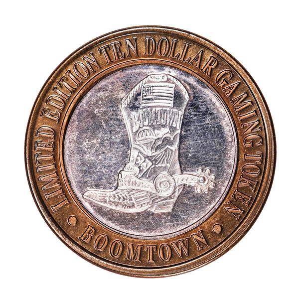 .999 Silver Boomtown Reno, NV $10 Casino Gaming Token Limited Edition