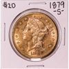 Image 1 : 1879-S $20 Liberty Head Double Eagle Gold Coin