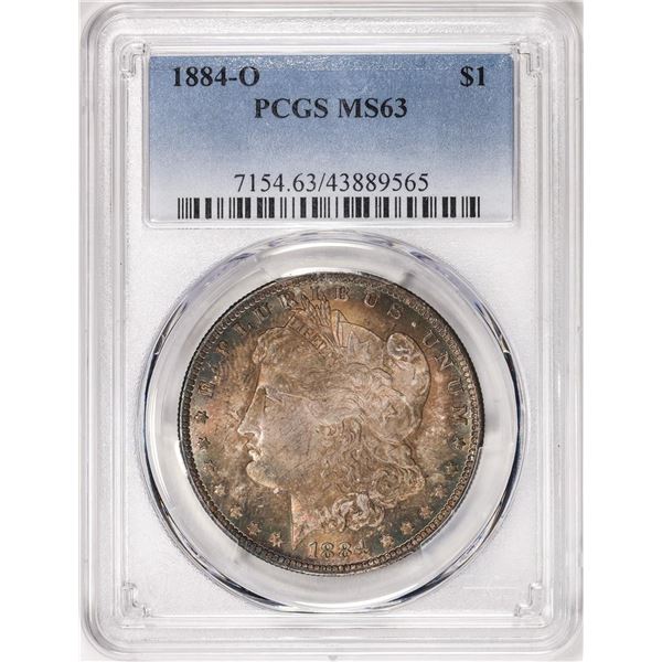 1884-O $1 Morgan Silver Dollar Coin PCGS MS63 Nice Toning