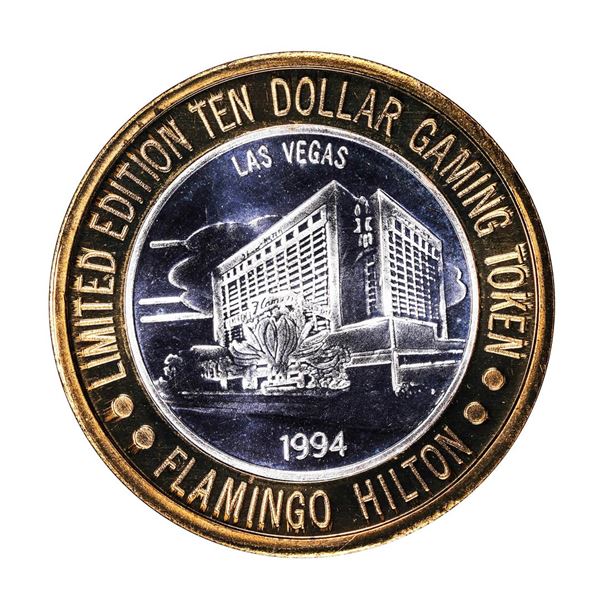 .999 Silver Flamingo Las Vegas Nevada $10 Casino Limited Edition Gaming Token