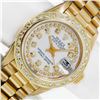 Image 1 : Rolex Ladies 18KT Yellow Gold White Diamond President Wristwatch