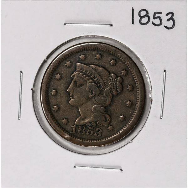 1853 Braided Hair Large Cent Coin