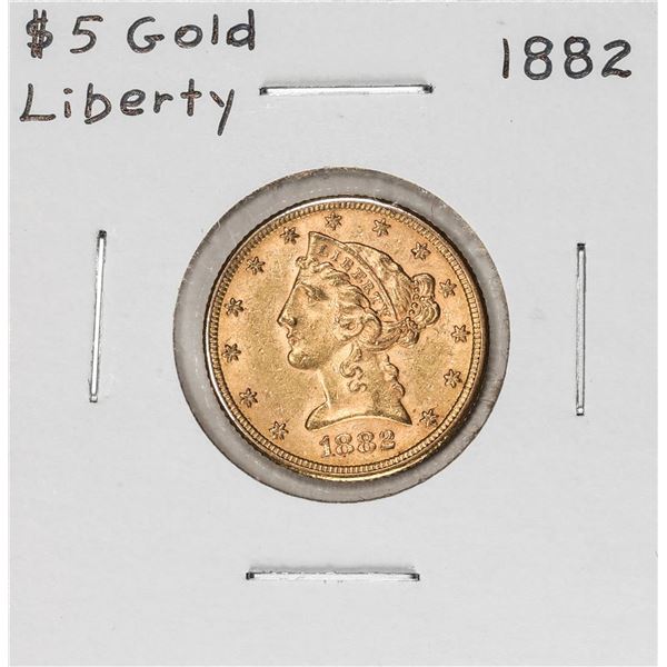 1882 $5 Liberty Head Half Eagle Gold Coin