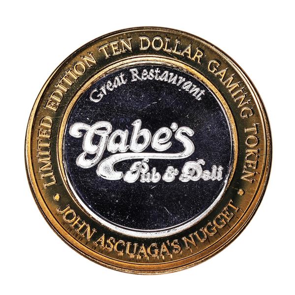 .999 Silver John Ascuagas Nugget Sparks, NV $10 Casino Gaming Token Limited Edition