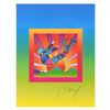 Image 2 : Peter Max "Cosmic Flyer With Sun On Blends Ver Ii" Limited Edition Lithograph