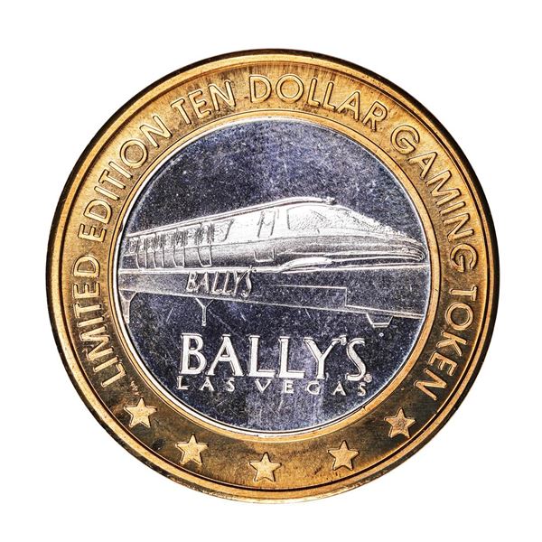 .999 Silver Bally's Las Vegas $10 Casino Limited Edition Gaming Token