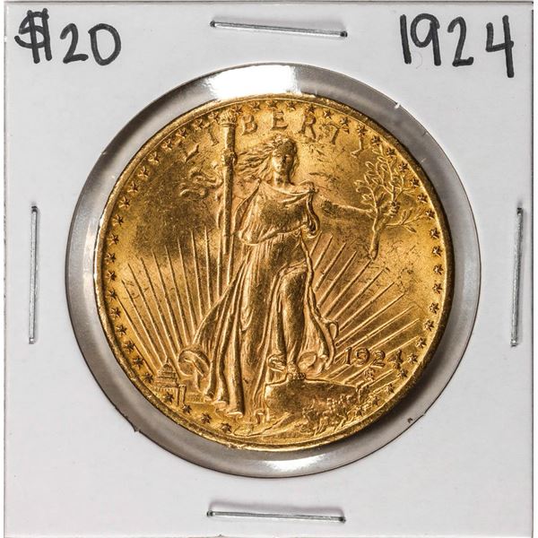 1924 $20 St. Gaudens Double Eagle Gold Coin