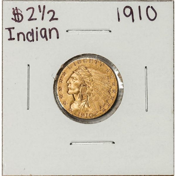 1910 $2 1/2 Indian Head Quarter Eagle Gold Coin