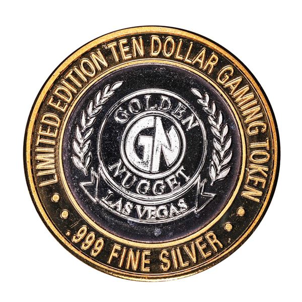 .999 Silver Golden Nugget Las Vegas, Nevada $10 Casino Limited Edition Gaming Token