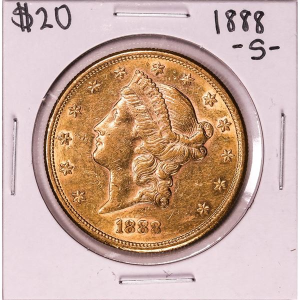 1888-S $20 Liberty Head Double Eagle Gold Coin