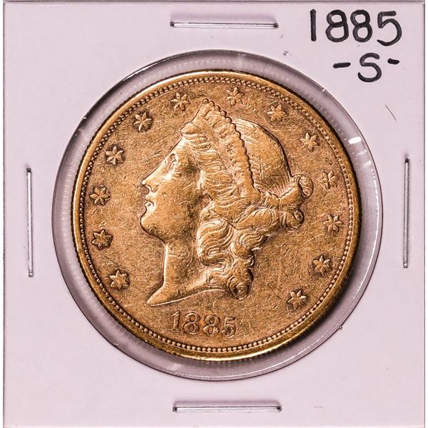 1885-S $20 Liberty Head Double Eagle Gold Coin