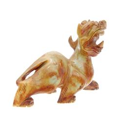 Vintage Hand Carved Jade Singh Lion (ANT-549)