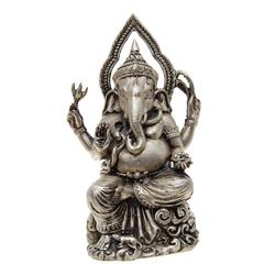 Vintage Ganesh Bronze Nickel Statue (ANT-695)