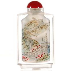 Heavy Beveled Glass Chinese Snuff Bottle (CLB-096)