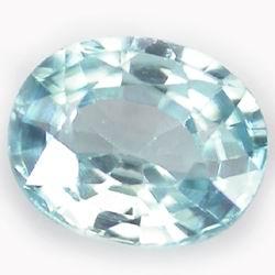 1.1ct VERY RARE Top Quality Sea Foam Blue Zircon Cambodia VVS RETAIL $ (GEM-4056)