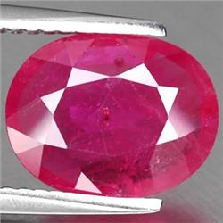 2.76ct Top AAA Mozambique Pink Red Ruby VS Oval Cut RETAIL $2350 (GEM-4368)