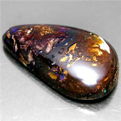 19.55ct Fancy Cab Top Multicolor Natural Boulder Opal RETAIL $1900 (GEM-4399)