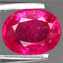 1.70ct Top AAA Mozambique Pink Red Ruby VS Oval Cut RETAIL $1550 (GEM-4440)