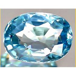 3.05ct VERY RARE Shimmering Top Seafoam Blue Zircon Cambodian VVS RETAIL $ (GEM-4083)