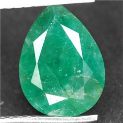 2.31ct Top AAA  Natural Green Colombian Emerald Pear Cut  RETAIL $2650 (GEM-4372)