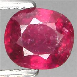 1.27ct Cushion Cut Top AAA Pink Red Ruby Mogok VVS  RETAIL $1300 (GEM-4406)