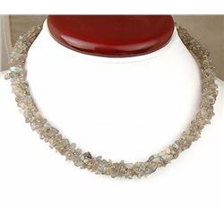 320ct Designer Sparkling Natural Labradorite Necklace 16" RETAIL $38500 (JEW-1160)