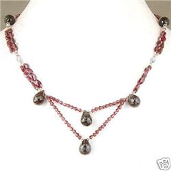 167ct Top Quality Designer Natural Rhodolite Garnet Necklace 21" RETAIL $6500 (JEW-1170)