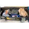 Image 8 : TOOLBOX AND TOTE WITH TOOLS, SHOP SUPPLIES