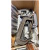 Image 8 : BOX OF TOOLS, C CLAMPS AND CHISELS