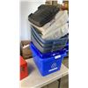 Image 2 : TOOLBOX WITH CONTENTS AND STACK OF STORAGE TOTES