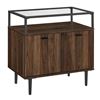 Image 2 : AS NEW MODERN GLASSTOP SIDE TABLE BR2DMILNSDW - RETAIL $249