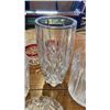 Image 8 : LOT OF CRYSTAL - VASES, GLASSWARE, ETC