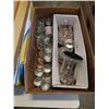 Image 2 : 2 BOXES OF GLASSWARE, CRYSTAL AND COLLECTIBLES