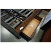 Image 8 : ASHLEY FURNITURE KING SIZE BED FRAME WITH STORAGE FOOTBOARD AND NIGHTSTANDS - DARK BROWN