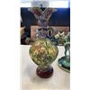 Image 2 : DECORATIVE VASE, FIGURES, PLATTER AND CANDLE STICK