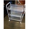 Image 2 : 2 WHITE ROLLING 3 TIER RACKS