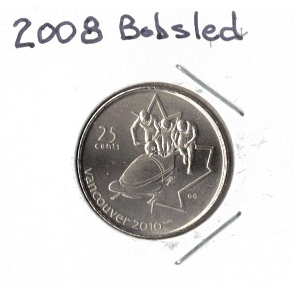 2008 Canadian Twenty-Five Cent - Bobsled