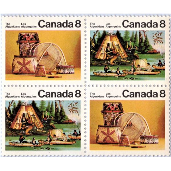 Canada Post Canada Stamp #567a - Algonkian Indians #566 and #567 - Four Total