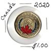 Image 1 : 2020 Canadian Loonie - UN Coloured