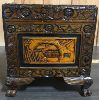 Image 6 : CARVED WOODEN BOX W/ CLAW FEET - 13 x 14.5 x 27in