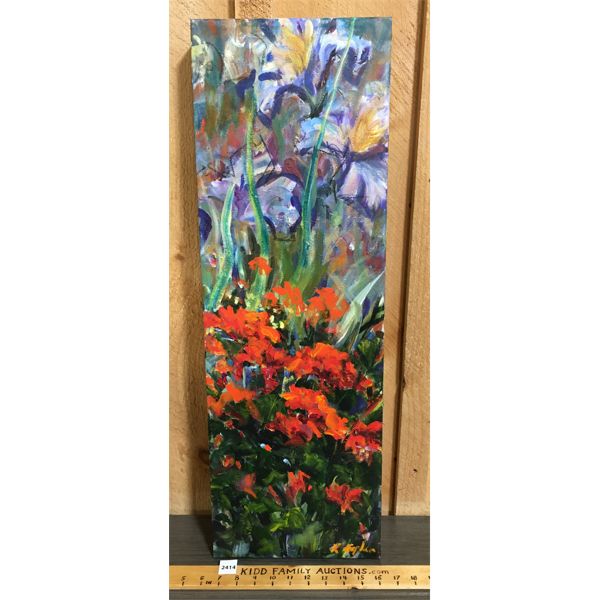 KATE ESPLEN - 'IRIS' - ACRYLIC ON CANVAS  - 10 x 30in