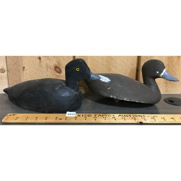 LOT OF 2 - UNSIGNED WOOD DUCK DECOYS