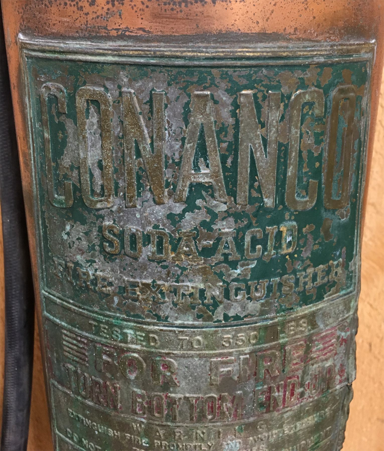 Conaco Yellow CONACO COPPER FIRE EXTINGUISHER - 24in TALL